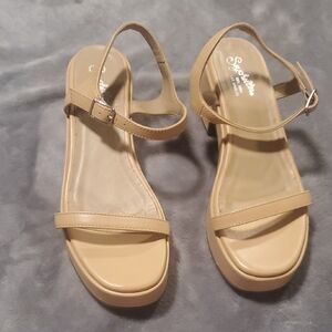 Seychelles Women’s Nude Ankle-Strap Platform Sandals
